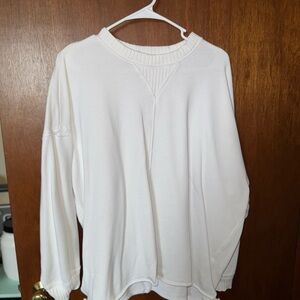 American Eagle Outfitters White Crew Neck Sweater